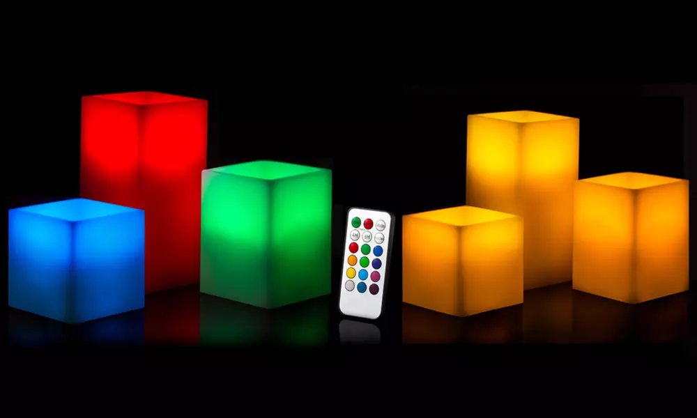 Three LED Flameless Candles (£7.99) With Colour-Changing Function (£9.98) - Primary Image