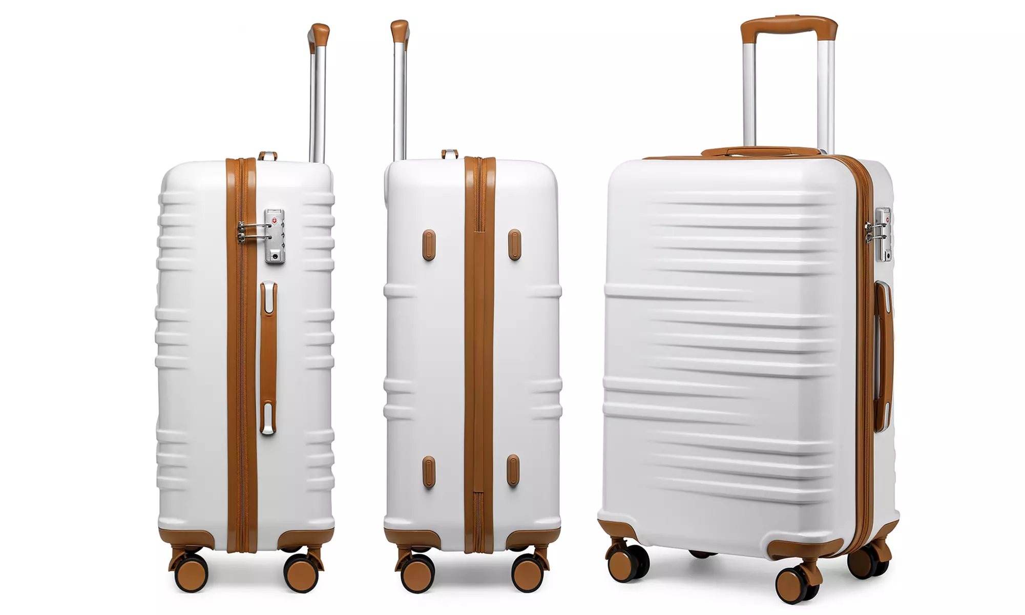 One- or Three-Piece British Traveller ABS Suitcase with Lock