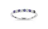 1/4 CTTW Genuine Blue Sapphire and Round Cut Diamond Wedding Ring in 10K Solid White Gold by Bliss Diamond