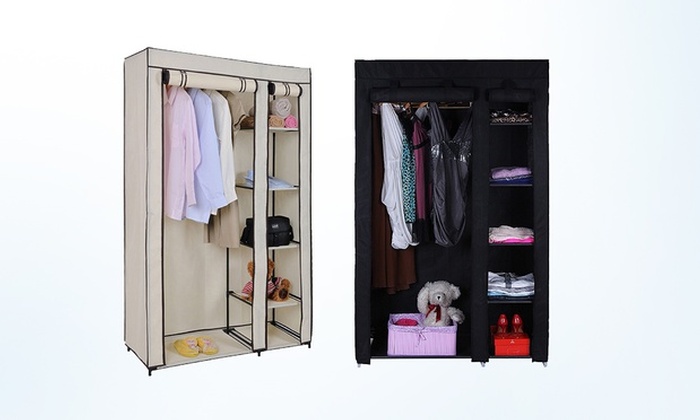 Double Canvas Wardrobe Groupon Goods