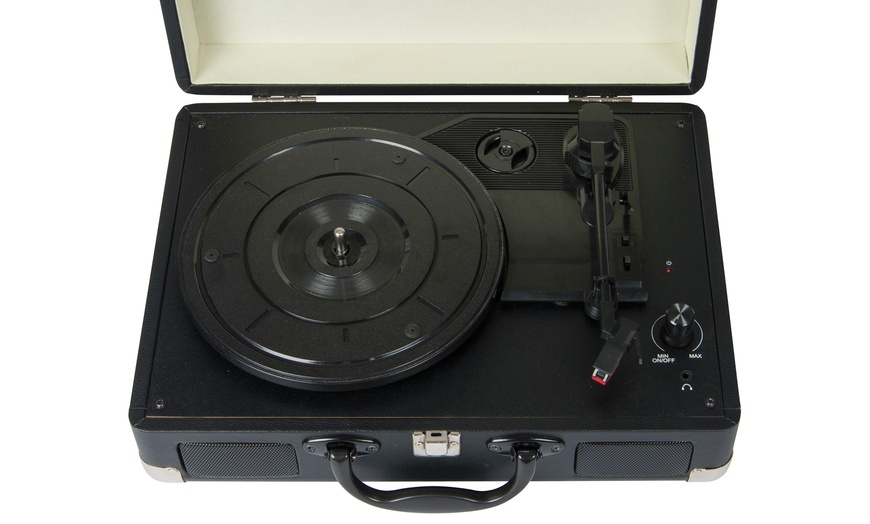 Image 3: Turntable Record Player Briefcase