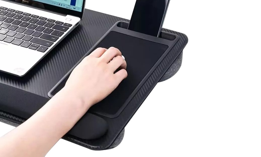 Image 3: Portable Laptop Lap Desk Tray