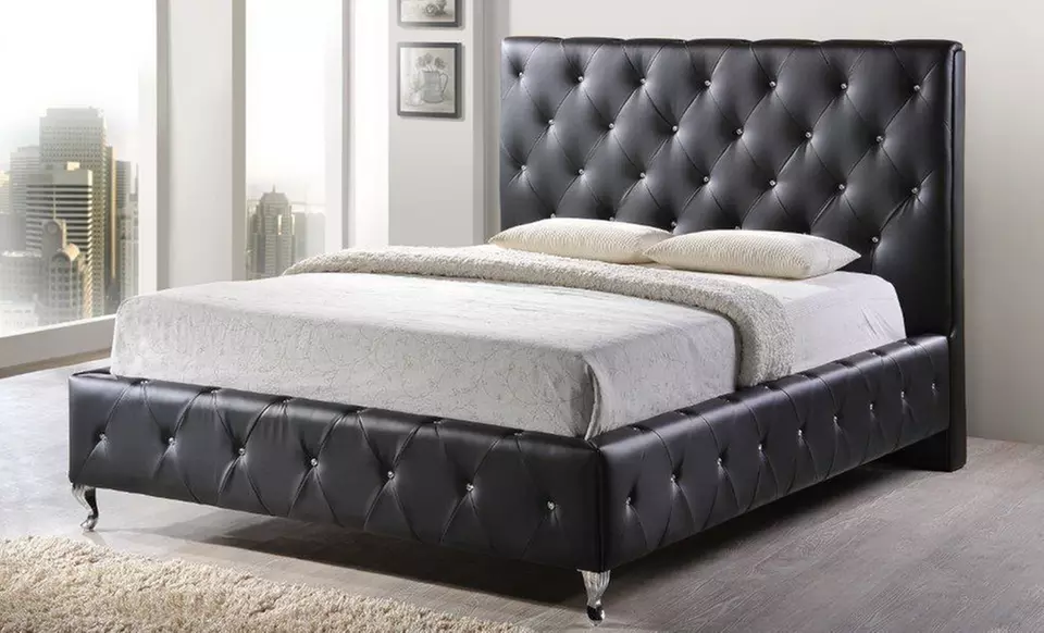 Modern Upholstered Platform Beds with Headboards. Multiple Sizes Available from $319.99–$569.99. - Primary Image