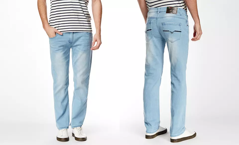 Recess Denim Men's Slim Straight-Fit Jeans - Primary Image