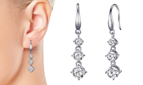 1 o 2 paia di orecchini Crystal Drop Philip Jones con cristalli Swarovski®