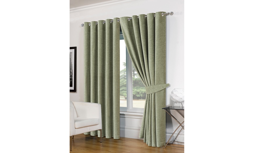 Image 2: Chenille Blackout Curtains 
