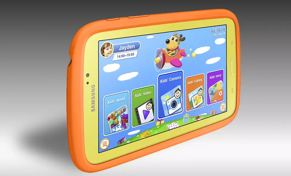 Samsung Galaxy Tab 3 7" Kids' 8GB Android Tablet in Yellow with Bumper (Manufacturer Refurbished). Free Returns. - Primary Image