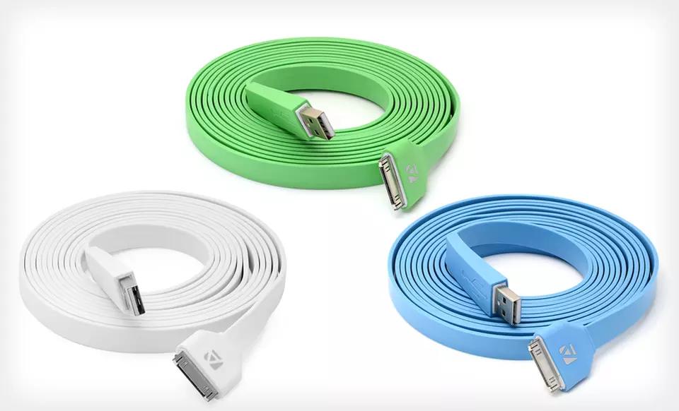 $6.99 for an Aduro 10' Flat Line Charge & Sync 30-Pin USB Cable for Apple Devices ($29.99 List Price). Free Returns. - Primary Image