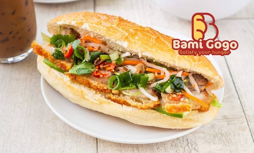 Image 1: Vietnamese Banh Mi Roll and Drink