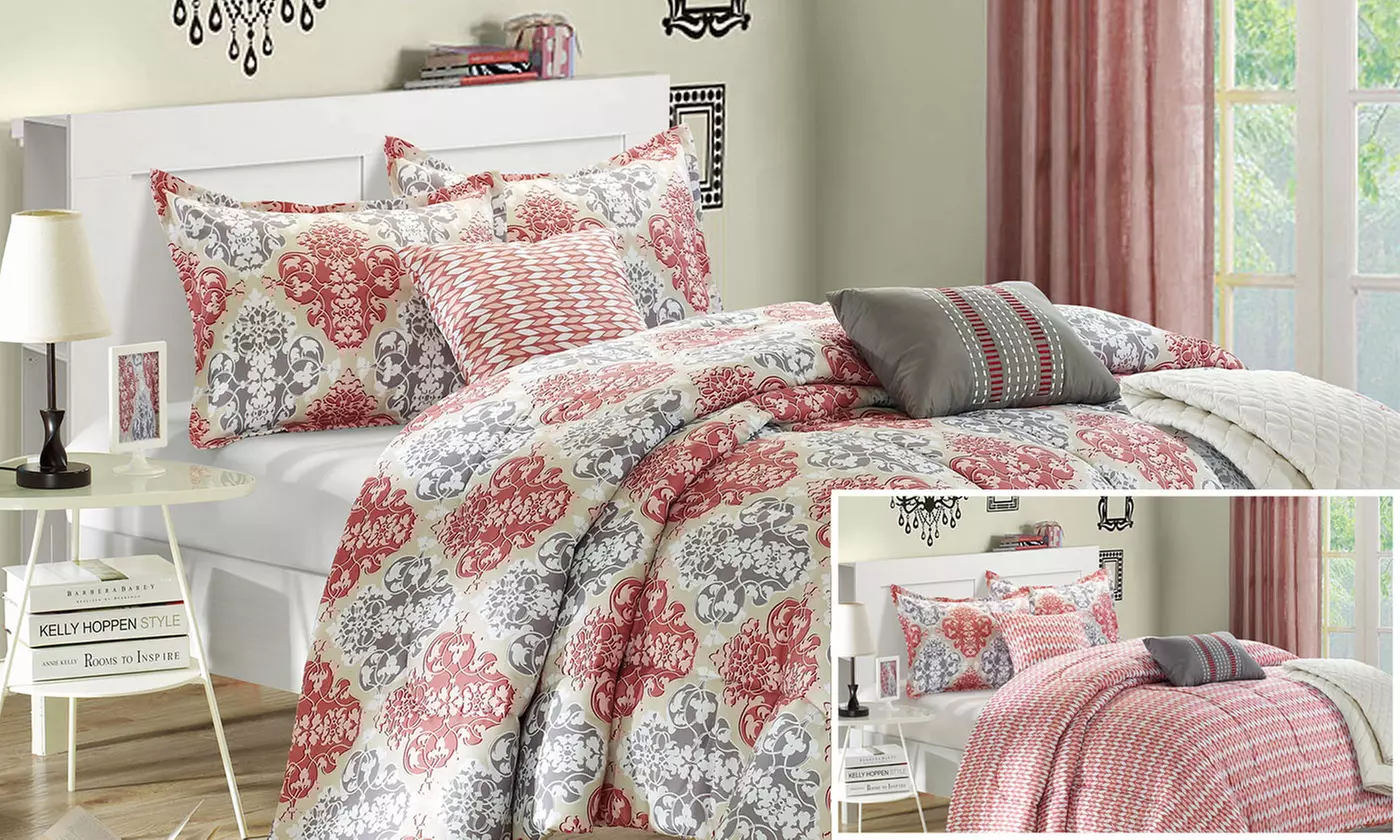 6-Piece Reversible Comforter and Quilt Sets - Primary Image