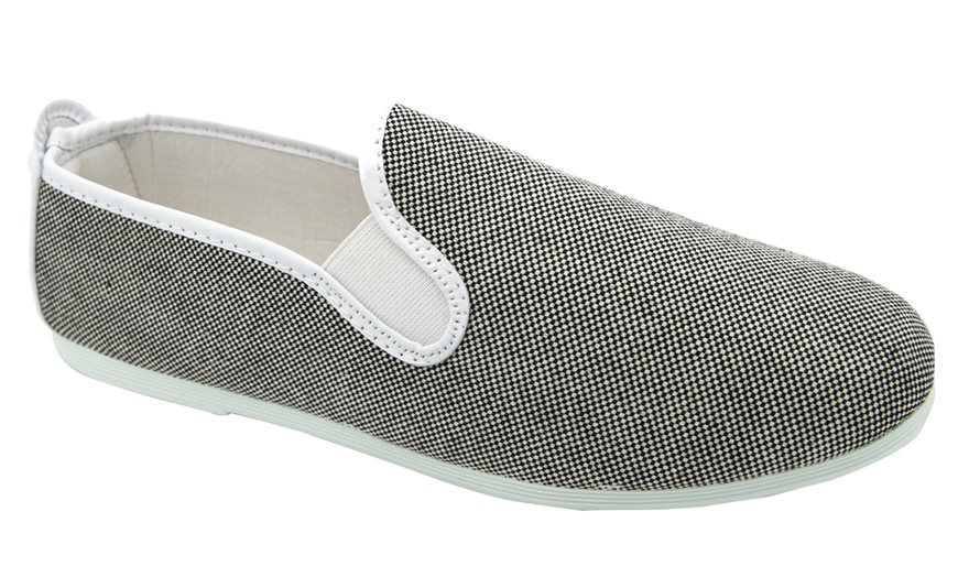 Image 4: Flossy Canvas Plimsolls