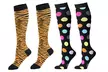 1, 2 ou 4 paires de chaussettes de compression imprimées ; plusieurs motifs disponibles - Second Medium