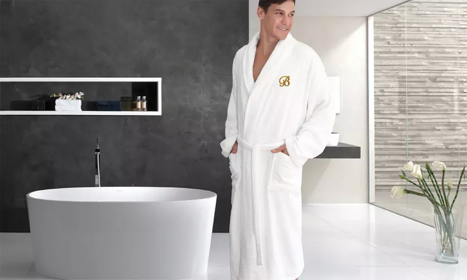 Monogrammed Luxury 100% Turkish Cotton Bathrobe - Second Medium