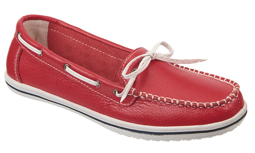 Image 7: Ladies' Leather Deck Shoes