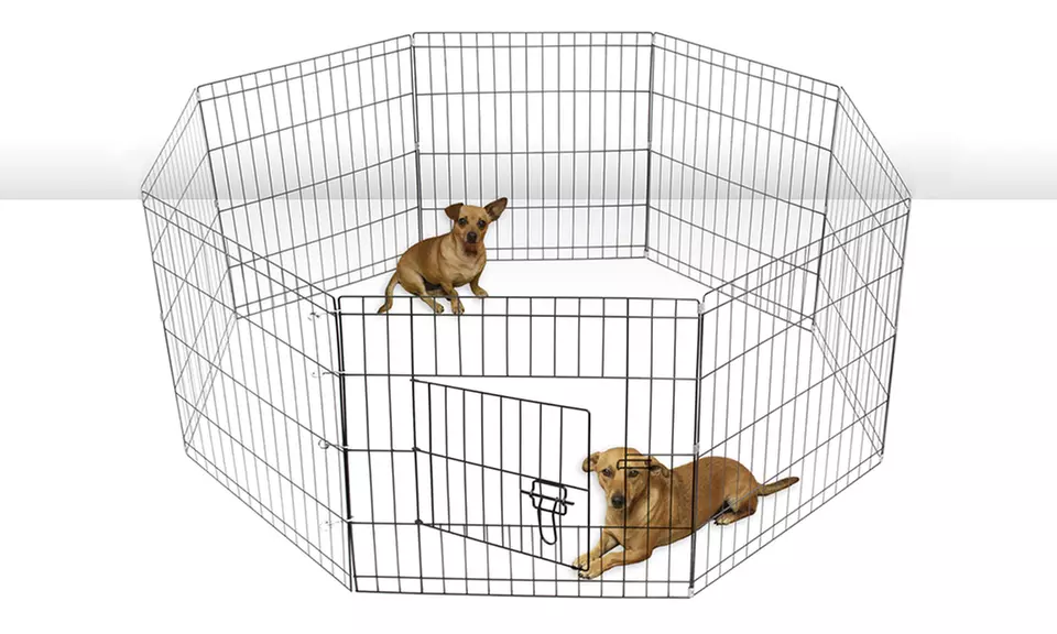 Wire Metal Paneled Pet Playpen - Primary Image