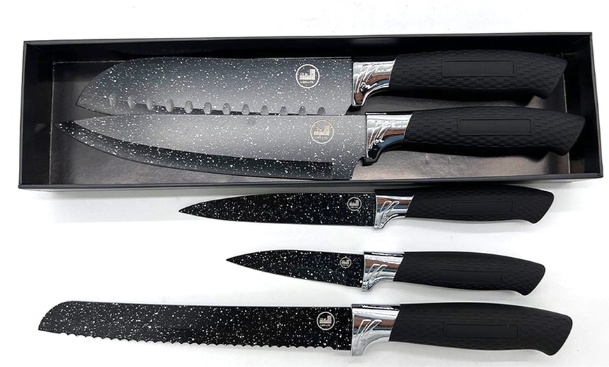 Image 5: Five-Piece Stainless Steel Kitchen Knife Set