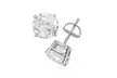 2.00 – 4.00 CTTW Certified Diamond Stud Earrings in 14K White Gold by Diamond Affection - Second Medium