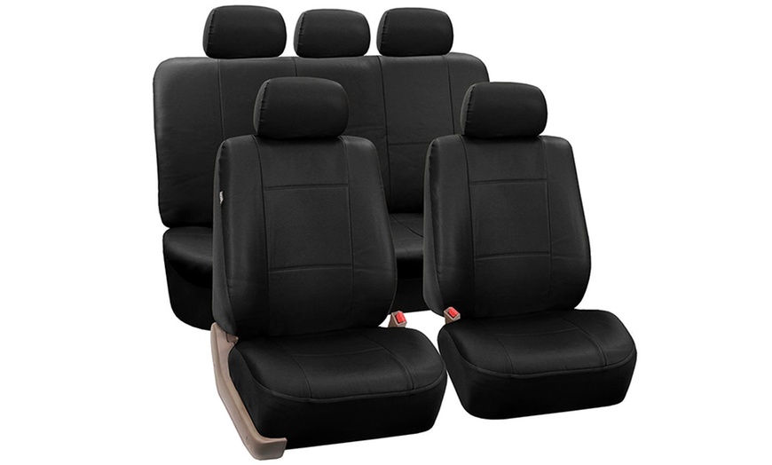 Set of Polyurethane Leather Car Seat Covers | Groupon