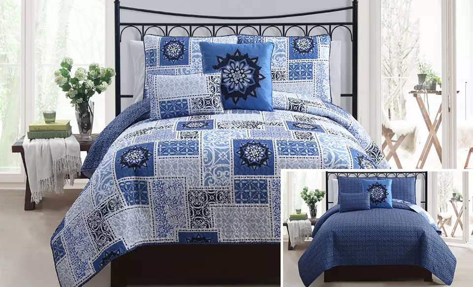 Reversible 5-Piece Quilt Sets from $39.99–$49.99 - Primary Image