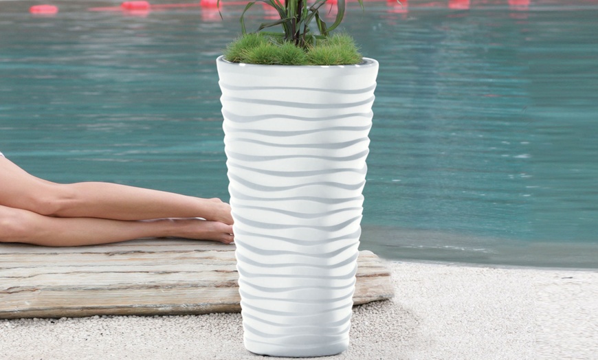 Image 8: One or Two 30cm Tall Slim Flower Pots