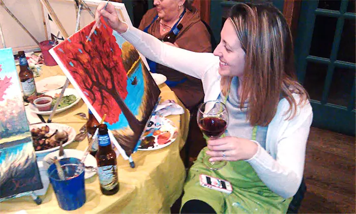 Three-Hour Paint Party for One or Two at Charlie Hall's Drink and Dabble (38% Off)  - Primary Image