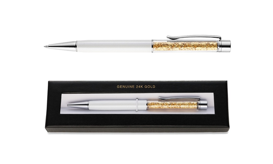 Image 3: 24Ct Gold Leaf Pen in Gift Box