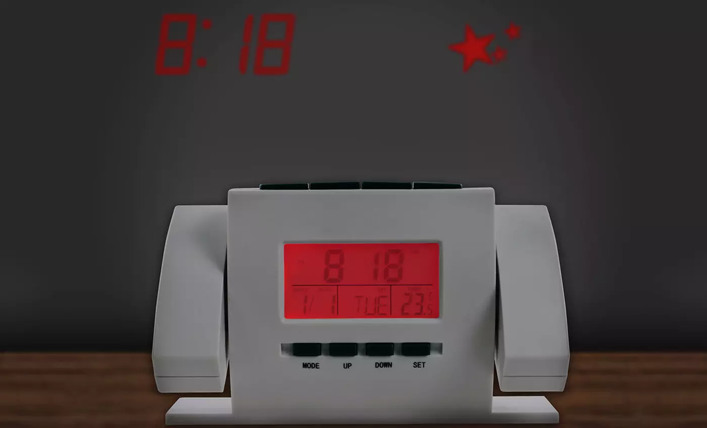 Dual Projection Alarm Clock with FM Radio - Primary Image