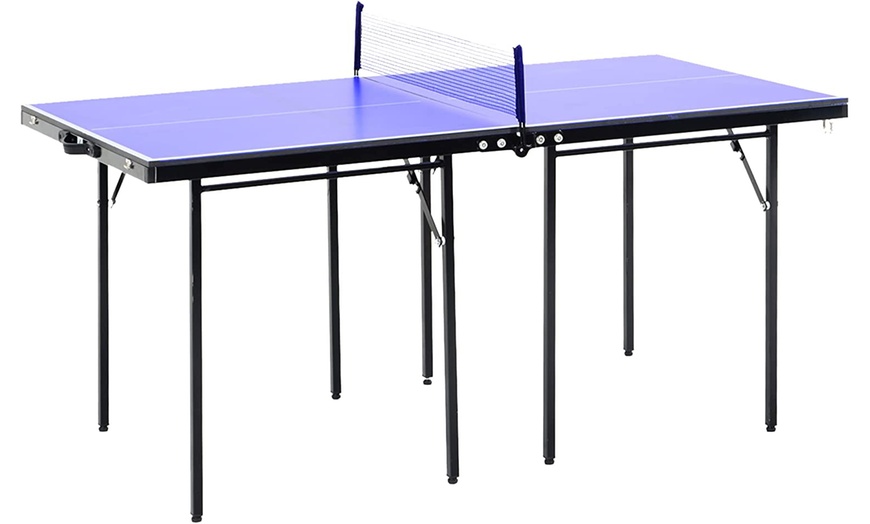 Image 8: HomCom 5ft Ping Pong Table Tennis Table