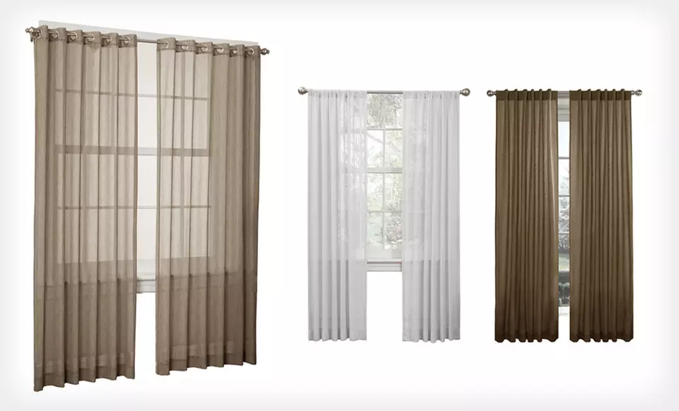 Set of Two Window Curtains (Up to 72% Off). Multiple Options Available. Free Shipping and Returns. - Primary Image