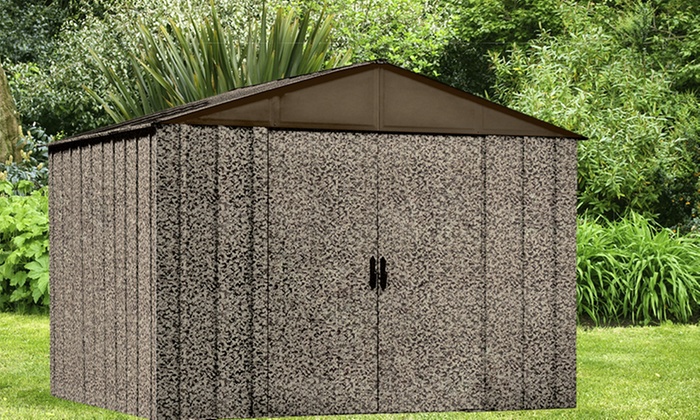 Arrow Camo 10'x8' Shed with Bonus Floor Kit | Groupon