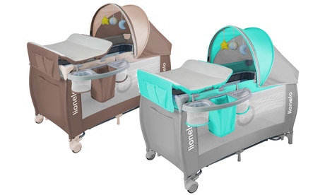 Lettino Sven Lionelo per bambini fino a 15 kg, con fasciatoio e disponibile in 4 colori