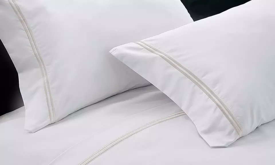 1200TC Cotton-Rich Sheet Set w/ Double Marrow Hem - Primary Image