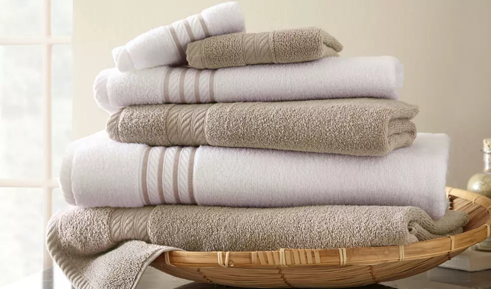 6-Piece 100% Cotton Quick-Dry Towel Set - Primary Image