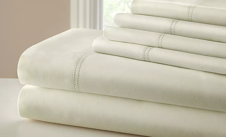 1,000 Thread-Count Egyptian Cotton Rich 6-Piece Sheet Set. Multiple Options Available. - Second Medium