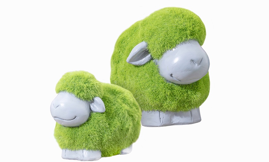 Image 3: Two, Four or Eight Two-Piece Garden Sheep Statue Sets