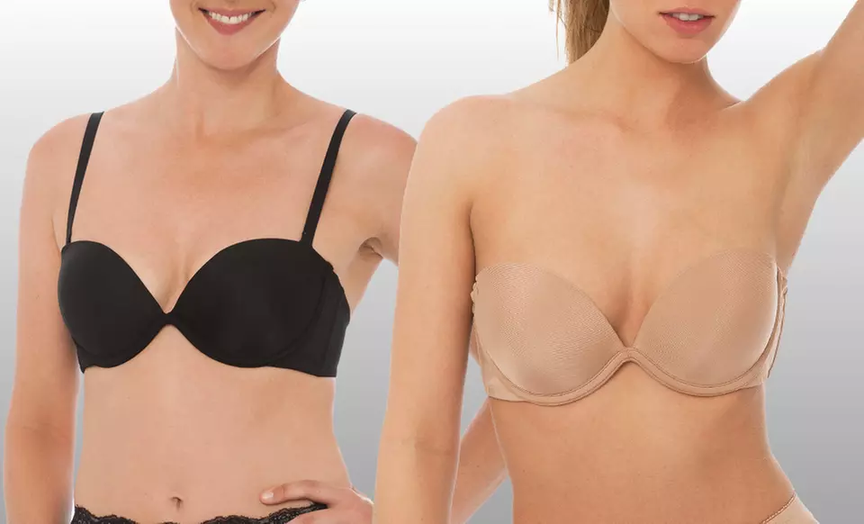 $11.99 for a Deep Plunge Strapless Convertible Bra ($20 List Price). Multiple Colors Available. - Primary Image