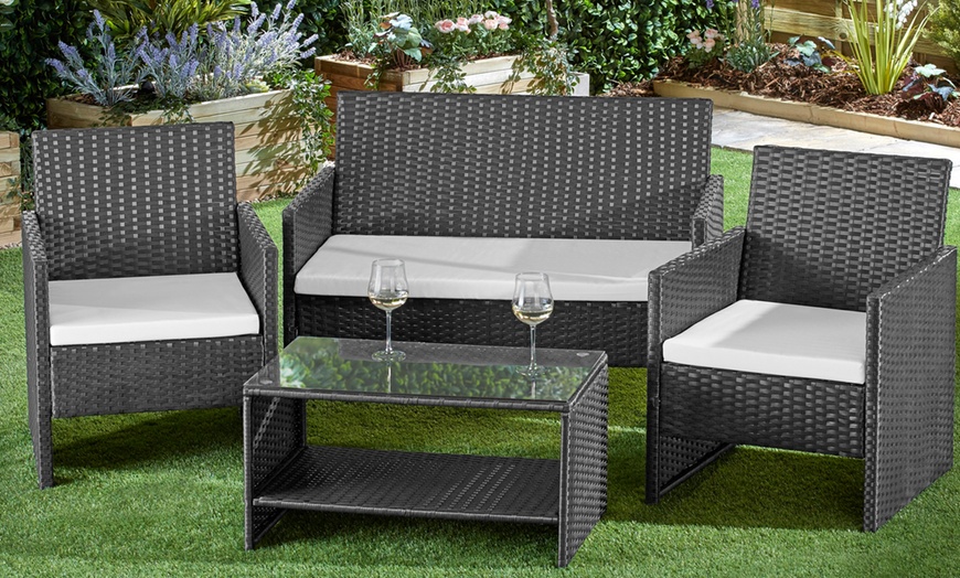 Image 2: Rattan Garden Lounge Set