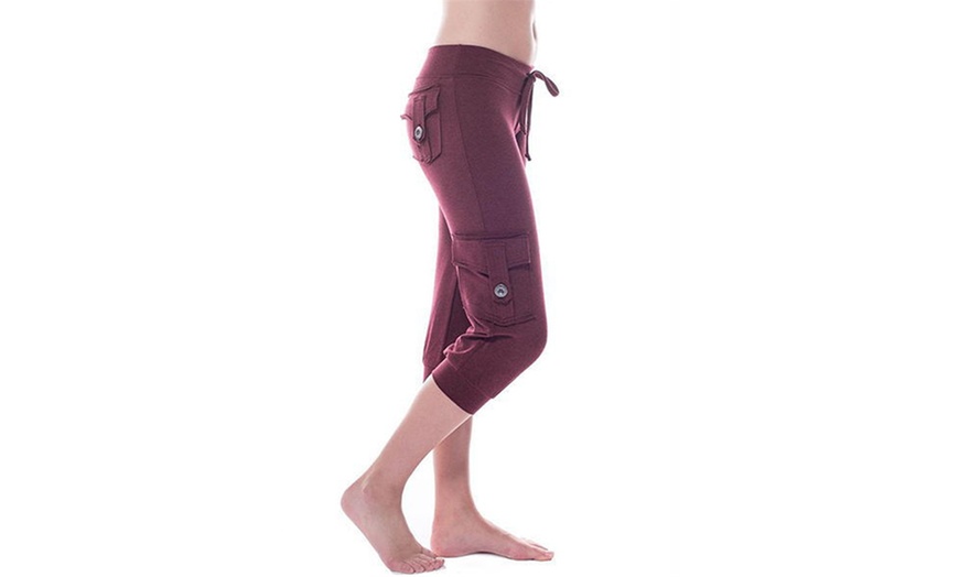 Image 6: Women's Casual Stretch Tapered Calf-Lengh Pants