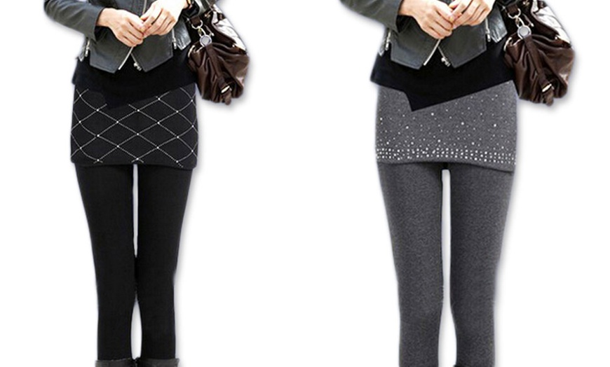 Image 2: Leggings mit Rock und Strass