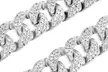 Men's .925 Sterling Silver 12mm CZ Iced Out Miami Cuban Chain Necklace - Second Medium