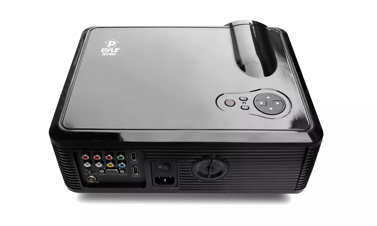 Pyle Widescreen LED Projector With Up To 100" Viewing Screen, Built-in Speakers, and 1080p Full HD Support - Second Medium