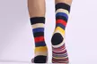 1, 5 oder 10 Paare gestreifte Herren-Socken - Second Medium