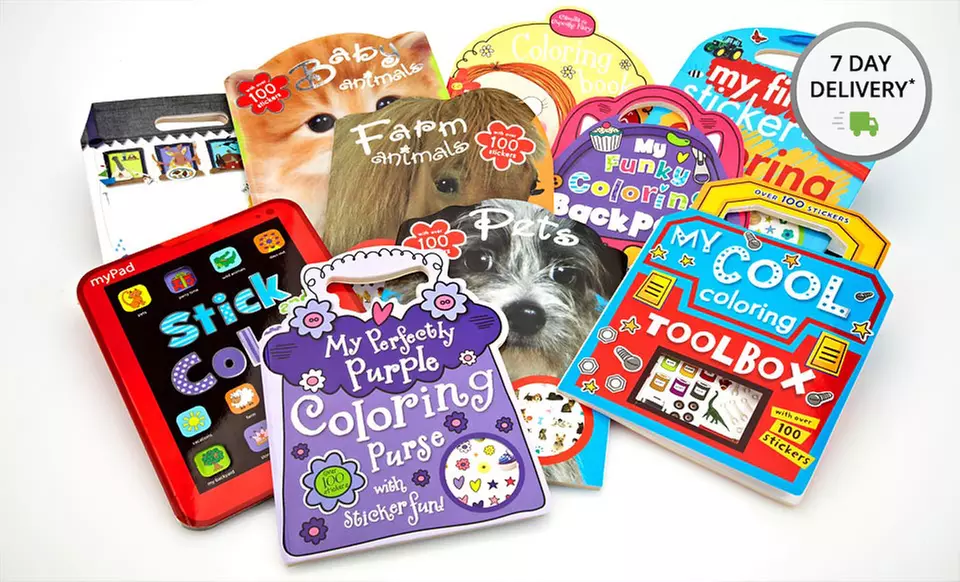 10-Book Ultimate Sticker and Coloring Collection - Primary Image
