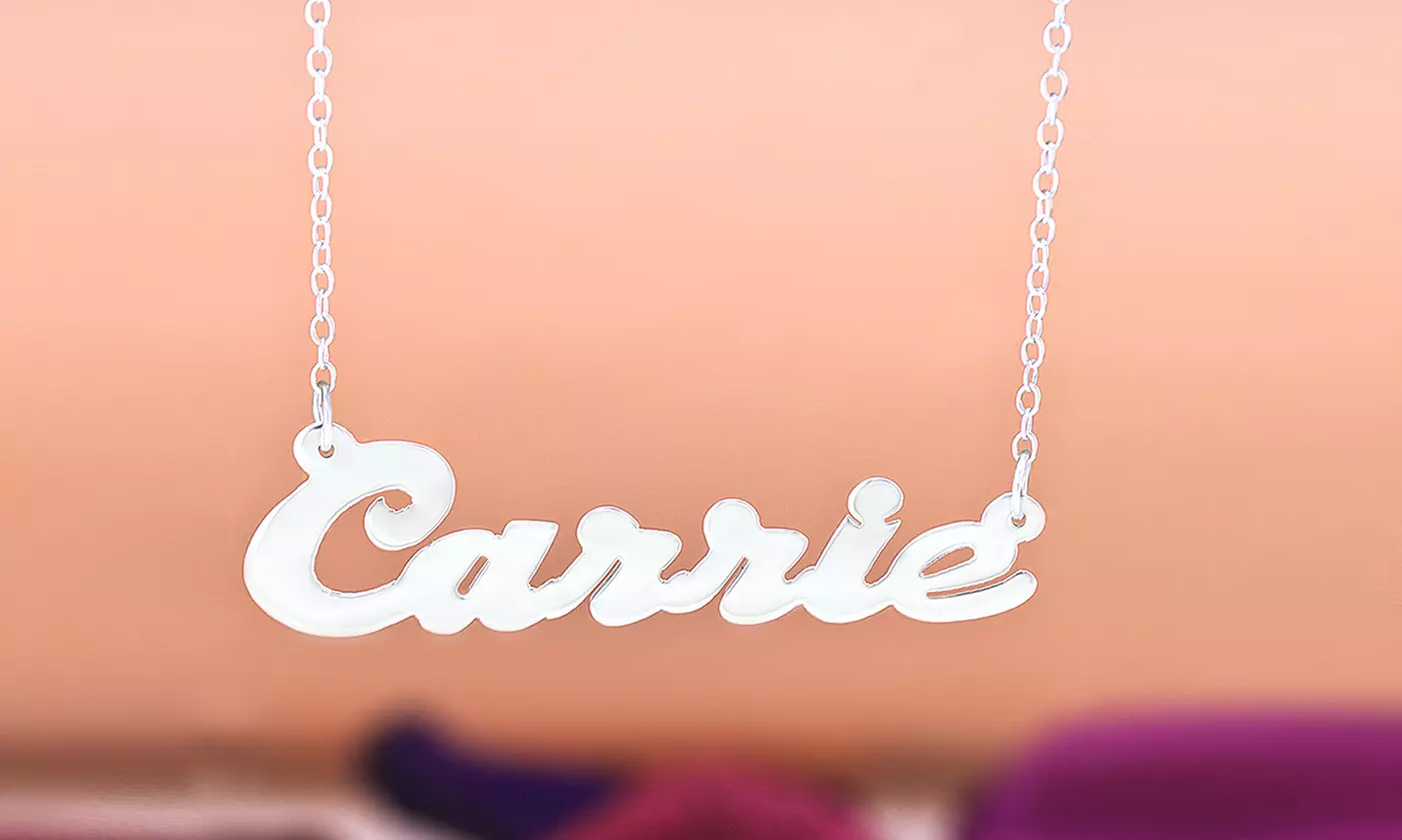 Personalized Name Necklace in Sterling Silver Plated - Primary Image