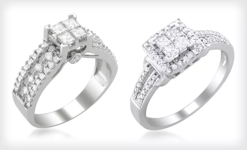 Princess-Cut Diamond Engagement Rings (Up to 59% Off). 6 Styles Available. Free Shipping and Returns. - Second Medium