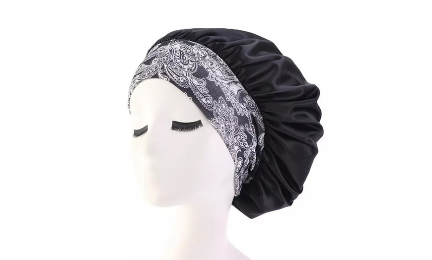 Image 5: One or Two Satin Sleeping Hair Wrap Headbands