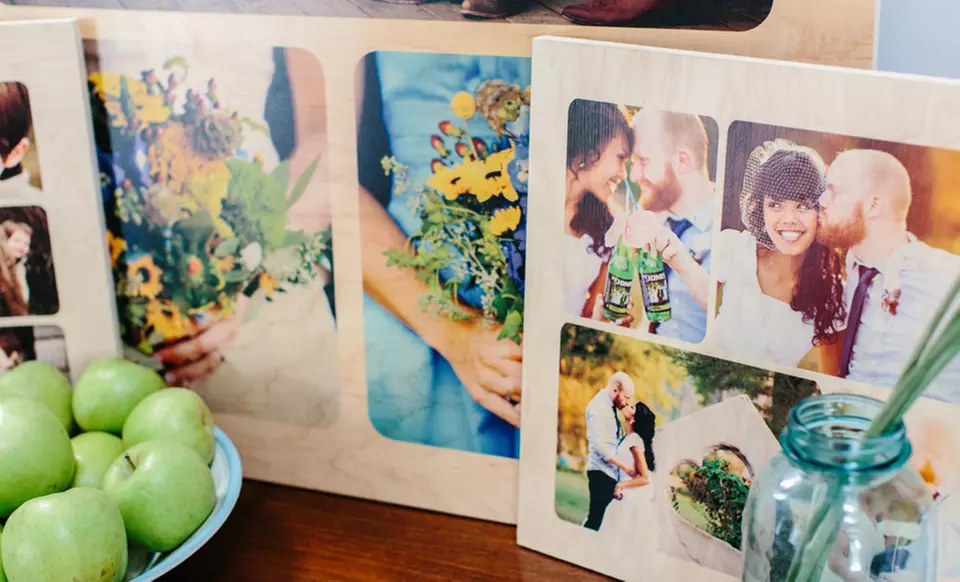 Custom Wooden Photo Collage Boards. Multiple Options Available from $29.99—$49.99.  - Primary Image