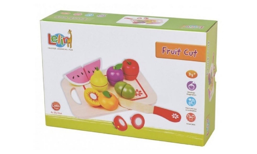 Image 5: Lelin Toy Vegetable or Fruit Cut-Up Set