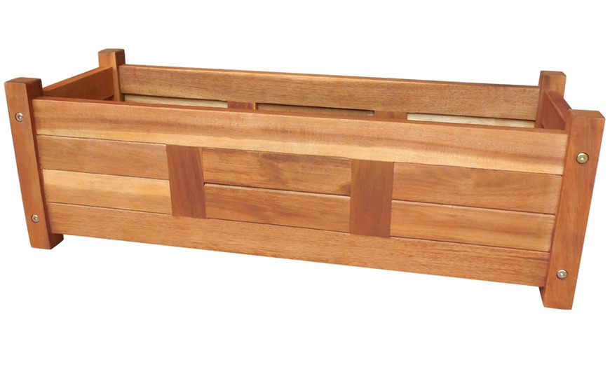 Image 5: Rectangular Wooden Planter