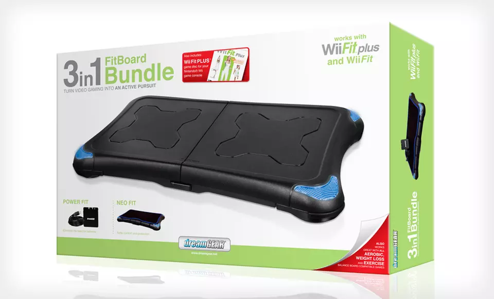 $74.99 for a dreamGEAR 3-in-1 Wii FitBoard Bundle with Wii Fit Plus ($104.98 List Price). Free Shipping. - Second Medium